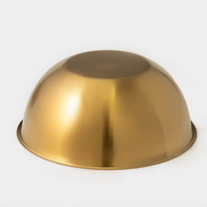 Миски-салатники Sphere, 950 мл, 1,55 л, 2,4 л, 3,4, с мерной шкалой, нержавеющая сталь, набор 4 шт, золотые Миски-салатники Sphere, 950 мл, 1,55 л, 2,4 л, 3,4, с мерной шкалой, нержавеющая сталь, набор 4 шт, золотые