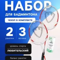 Набор для бадминтона TORRES Hybrid: 2 ракетки, 3 волана
