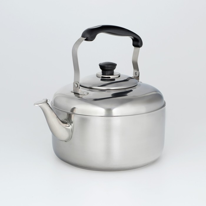 Чайник со свистком из нержавеющей стали, 6 л, цвет хромированный Чайник со свистком из нержавеющей стали, 6 л, цвет хромированный