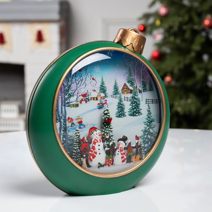 Фигура светодиодная «Зимнее сияние», 20.9х21.3х8.5 см, музыка, батарейки ААх3 (не в комплекте), USB, свечение тёплое белое Фигура светодиодная «Зимнее сияние», 20.9х21.3х8.5 см, музыка, батарейки ААх3 (не в комплекте), USB, свечение тёплое белое