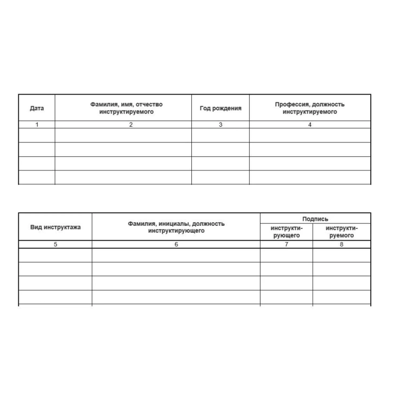 Журнал противопожарного инструктажа на рабочем месте ОТ-14