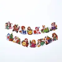 Гирлянда на люверсах «С новым годом!», лошадки, длина 150 см