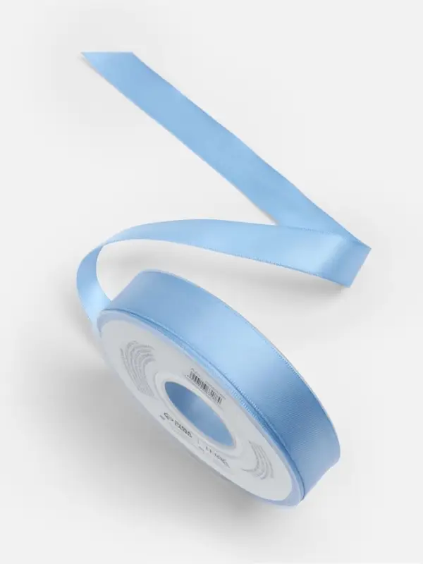 Лента атласная TEIRA, двухсторонняя, 20 мм, 25&plusmn;1 м, светло-голубой №332