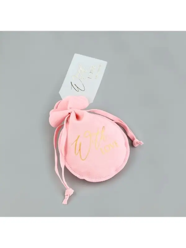 Мешочек подарочный замшевый &laquo;С любовью&raquo;, тиснение, 9&times;12 см &plusmn; 1.5 см