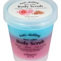 Двухцветный скраб для тела восстанавливающий сияние кожи, с ароматом розы, 250 г