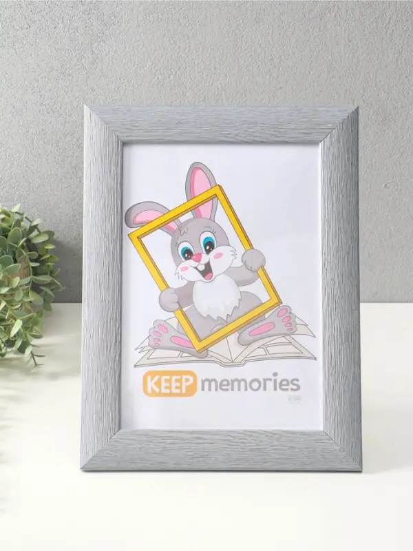 Фоторамка для фото 21&times;30 см Keep memories Luxe Elegance, с ножкой, пластик, серо-голубой, (пластиковый экран)