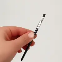 Кисть для макияжа, скошенная, 13(± 1) см, чёрная