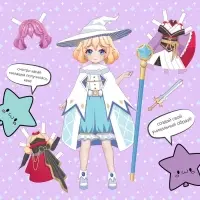 Книга с бумажной куколкой &laquo;Одень куколку. Fantasy doll&raquo;, А5, 24 стр., Аниме