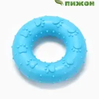 Жевательная игрушка для собак &laquo;Пончик&raquo;, 7 см, голубая