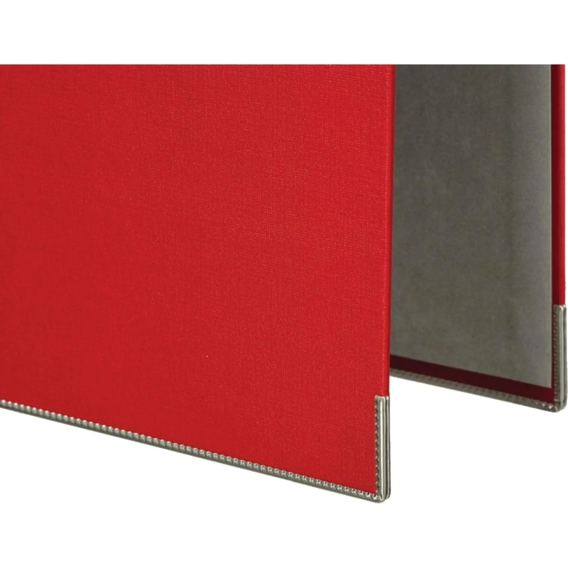 Папка-регистратор с арочн.мех.Комус Экономи 80мм,красн,ПБП1,карм.кор,мет.уг