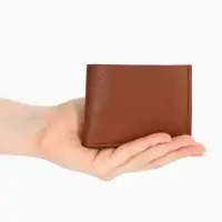 Портмоне мужское, без застёжки, отдел для карт, монет, коричневое