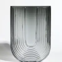 Ваза для цветов &laquo;Айрис&raquo;, 23.5&times;17&times;7 см, стекло, серая