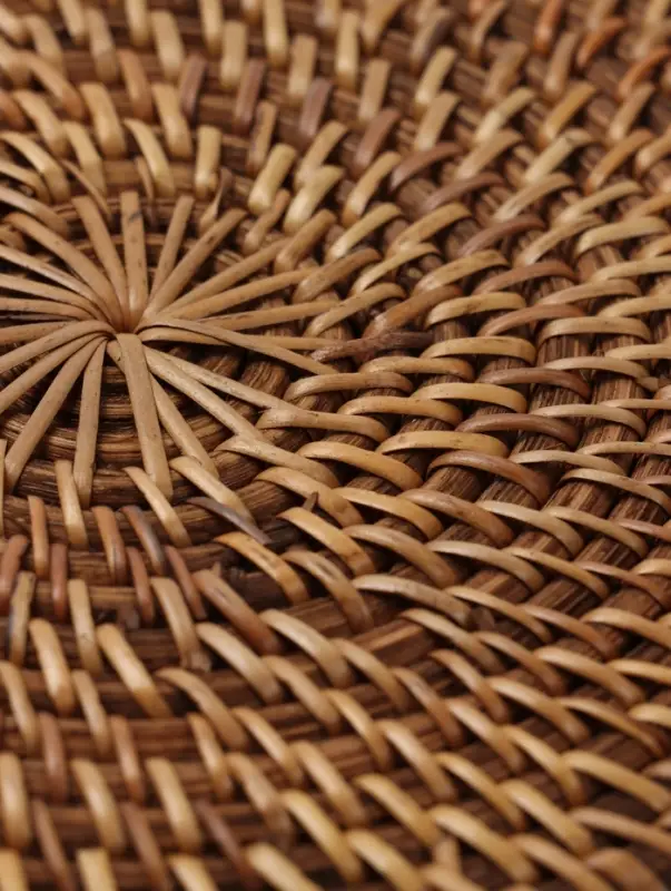 Салфетка сервировочная плетёная круглая, 15&times;15&times;0.5 см, ротанг