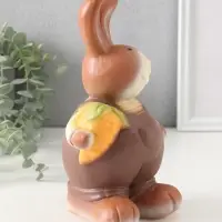 Фигурка (гипс) Кролик-фермер Кофе шоколад, 20,5х12х11 см