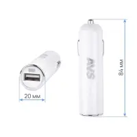 USB автомобильное зарядное устройство AVS 1 порт ST-04 (0.9А)