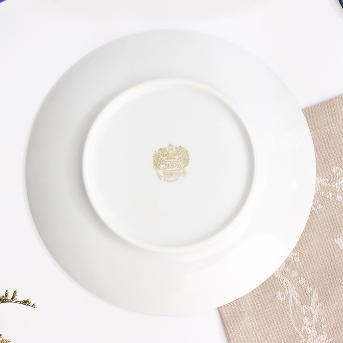 Тарелка Тарелка "Романс цветок", д-200мм, нео гжель