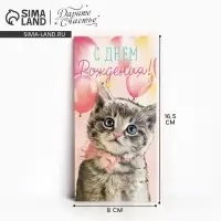 Конверт для денег &laquo;С Днём рождения!&raquo;, 16.5&times;8 см