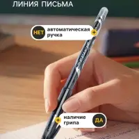 Стираемая ручка, гелевая, чёрный стержень, узел 0.5 мм