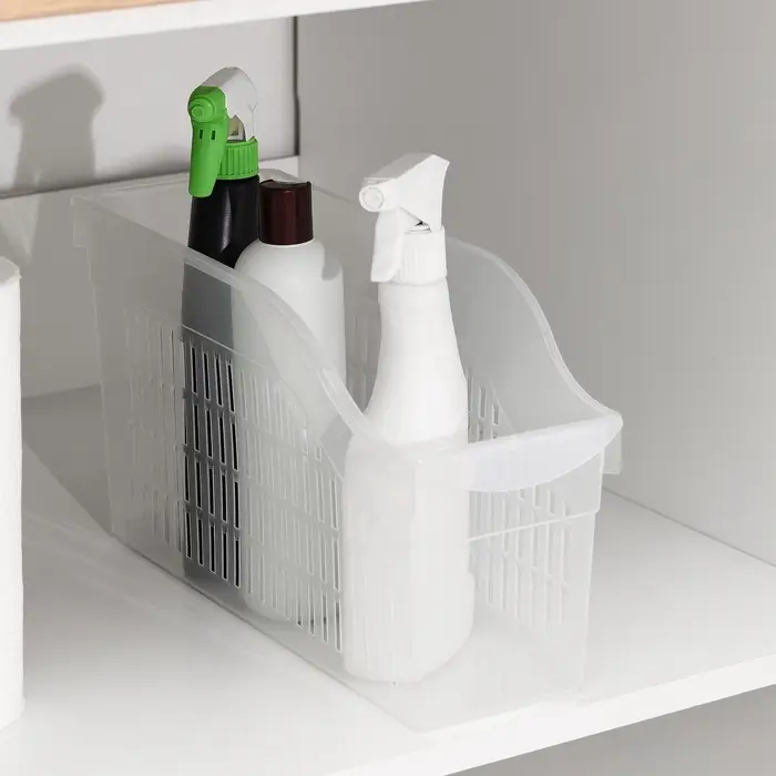 Контейнер для хранения на колёсиках, 6 л, 35.5&times;13&times;20 см, с ручкой, пластик, прозрачный