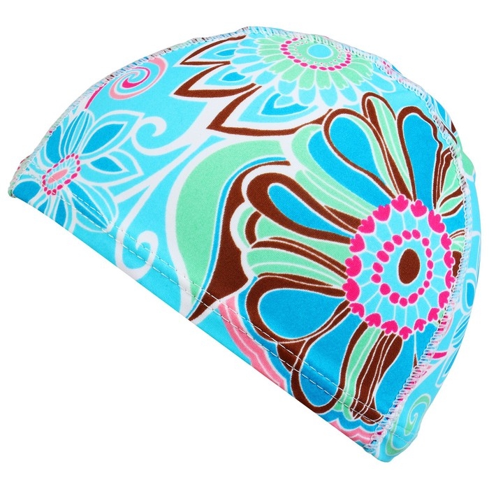 Шапочка для плавания взрослая ONLYTOP, тканевая, обхват 48 см, цвета МИКС Шапочка для плавания взрослая ONLYTOP, тканевая, обхват 48 см, цвета МИКС