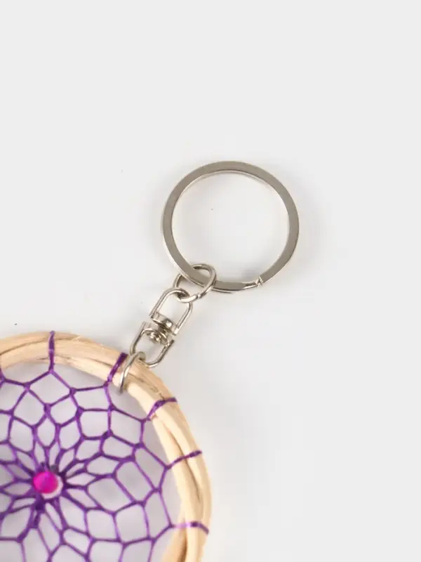 Брелок Брелок "Ловец снов" 17 см, цв. фиолетовый