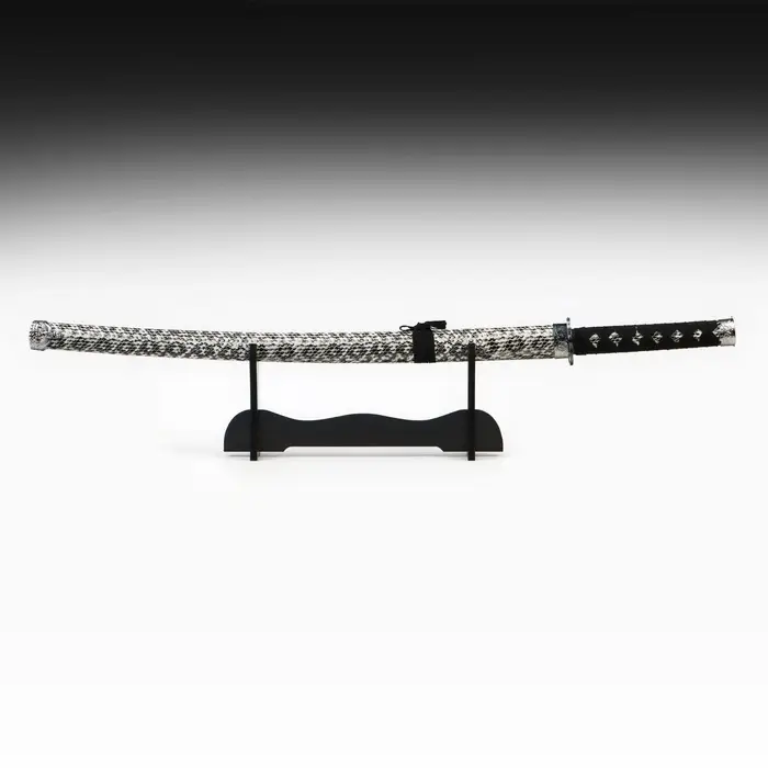 Макет оружия &laquo;Сувенирная катана. Премиум&raquo;, на подставке, серые ножны под змеиную кожу, 89 см