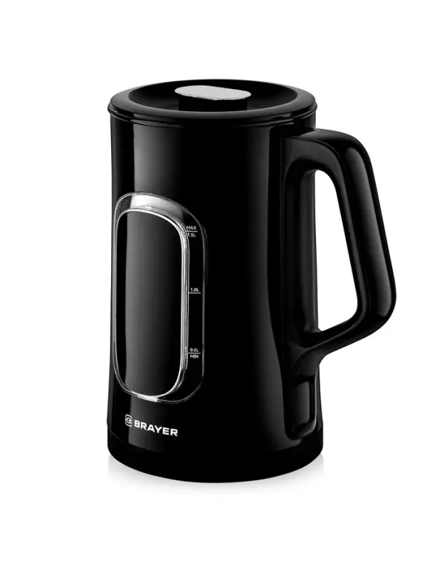 Чайник электрический BRAYER 6101BR, 1,5 л, 1500 Вт, нержавеющая сталь, пластик, Cool Touch