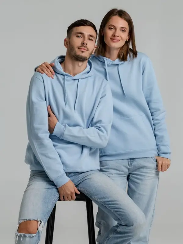 Толстовка с капюшоном Snake II голубая, размер 3XL