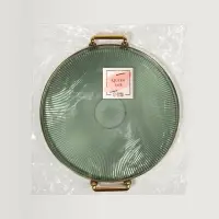 Подставка для хранения GREEN, d=27&times;3.4 см, цвет зелёный, золотистый