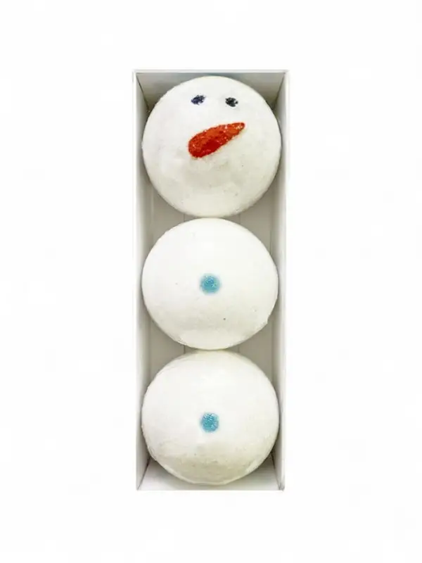 Новогодний набор бомбочек для ванн «снеговичок», 180 г Новогодний набор бомбочек для ванн «снеговичок», 180 г