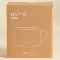Кружка &laquo;Ларго&raquo;, 400 мл, 13.2&times;7 см, стекло, прозрачная