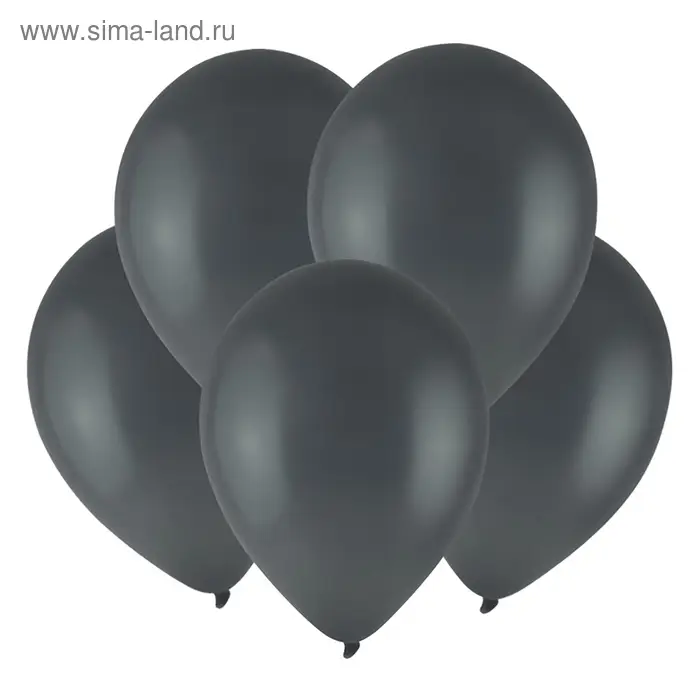 Воздушные шары латексные 12 Воздушные шары латексные 12" «Металл», 100 шт., цвет графит