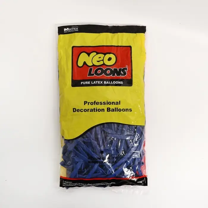 Воздушные шары для моделирования 125 см, d=5 см, 10 шт., синие Воздушные шары для моделирования 125 см, d=5 см, 10 шт., синие