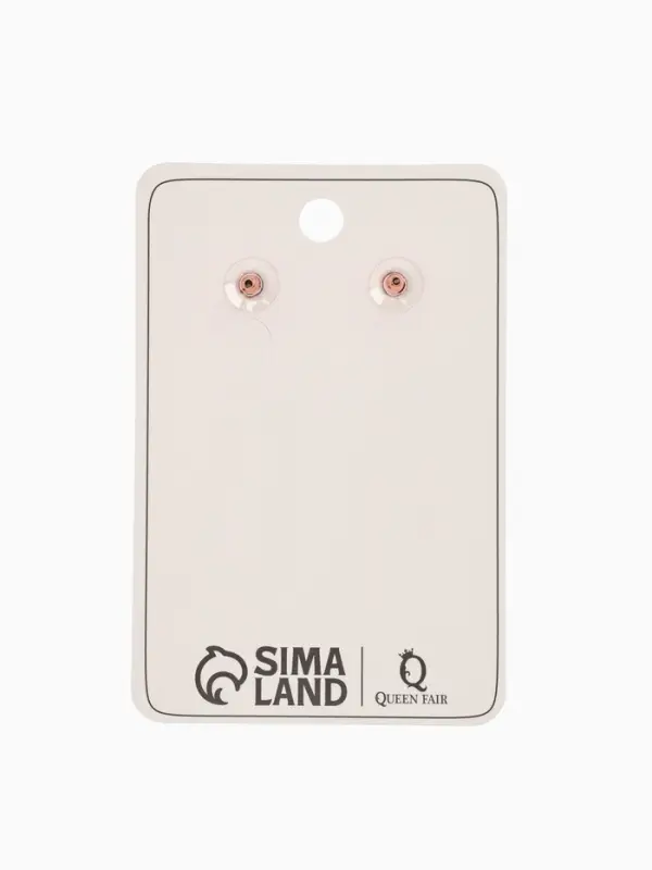 Серьги металл &laquo;Карибы&raquo;, длинный прямоугольник, цвет розовое золото