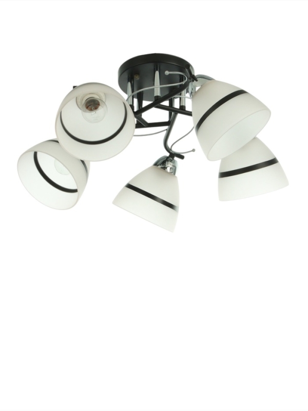 Люстра Люстра "Лайма" 5хЕ27 40Вт черно-хромовый 55х55х24 см