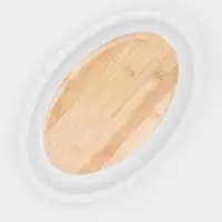 Поднос &laquo;Иллюзия бамбука&raquo;, овальный, пластик, 38.5&times;25.5&times;4 см, белый, бежевый