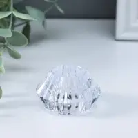 Светодиодная свеча LED "Свеча в чаше" от батареек 3хLR1130, прозрачный 6х6х4 см