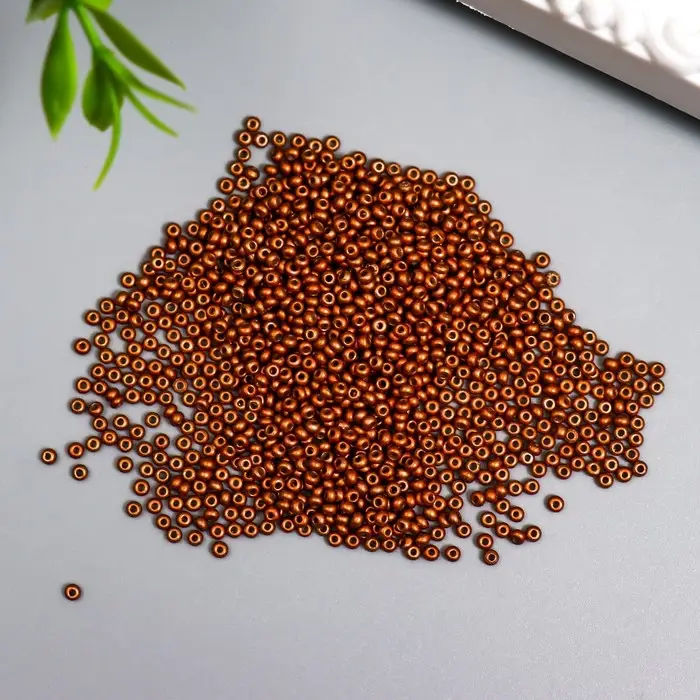 Бисер стекло 11/0  Бисер стекло 11/0 "Металлик. Красная медь" 10 гр