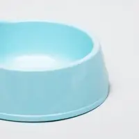 Миска двойная &laquo;Мур-мяу&raquo;, 200 мл, 22.5 см &times; 13 см &times; 6 см, пластик, голубая