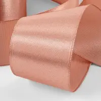 Лента атласная, 40 мм, 23&plusmn;1 м, бежево-розовая