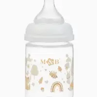 Бутылочка для кормления M&B, ШГ &Oslash;50 мм, +0мес., 180 мл.