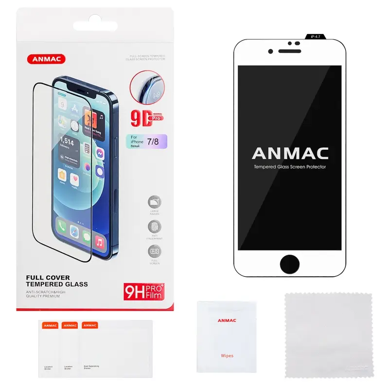 Защитное стекло для iPhone 7/8 9D белый ANMAC Арт. 1137330