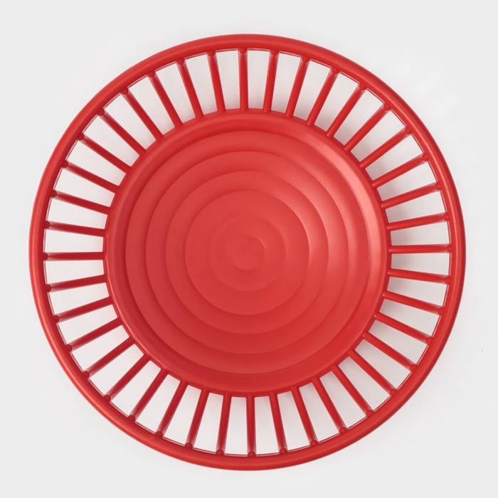 Фруктовница Доляна «Дискарт», пластик, 21.5×6.7 см, красная Фруктовница Доляна «Дискарт», пластик, 21.5×6.7 см, красная