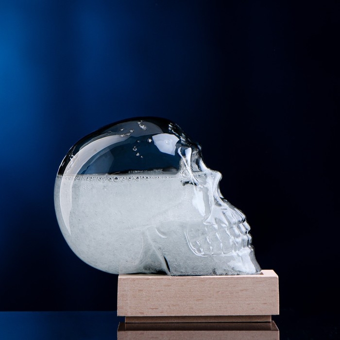 Барометр - штормгласс "Череп" 10х9см