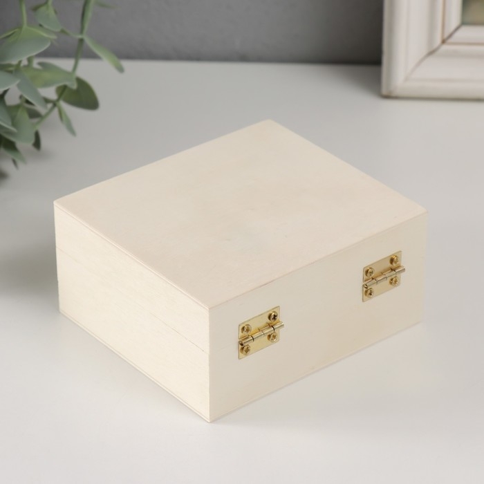 Шкатулка дерево под роспись Шкатулка дерево под роспись "Прямоугольная" без замка 10х9х5 см