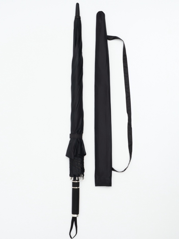 Зонт - трость полуавтоматический «Однотонный», 8 спиц, R = 60/70 см, цвет чёрный Зонт - трость полуавтоматический «Однотонный», 8 спиц, R = 60/70 см, цвет чёрный