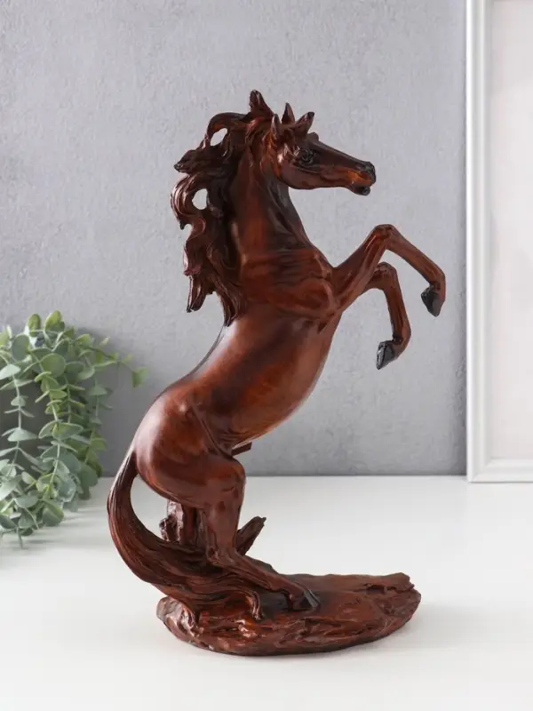 Сувенир полистоун Сувенир полистоун "Конь на дыбах" под дерево 19х10х30,8 см