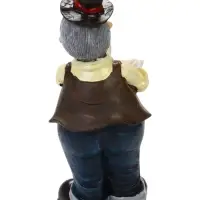Садовая фигура из полистоуна &laquo;Дед с гусём&raquo;, 10&times;9&times;22 см