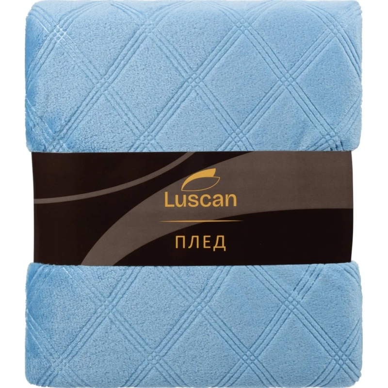 Плед микрофибра Luscan, фактура синий 200х220