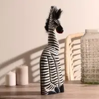 Сувенир дерево "Зебра Лира" 40х12х10 см